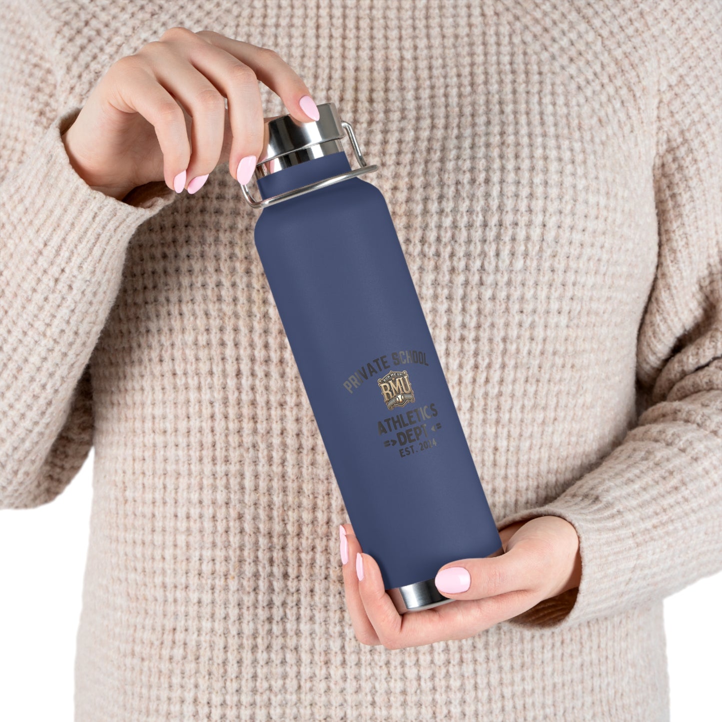 Custom Insulated Water Bottle - Private School Athletics - 22oz