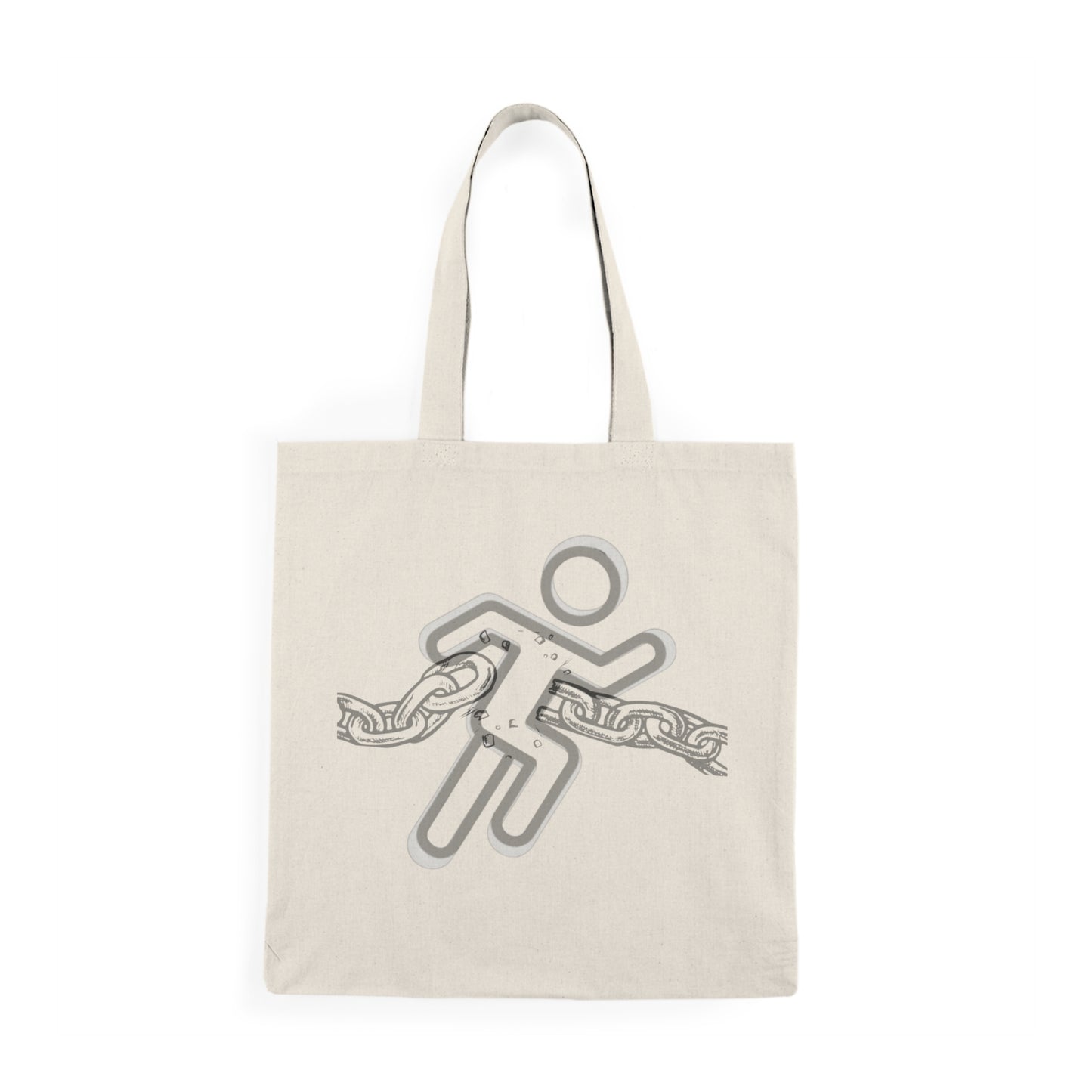 Inspirational Natural Tote Bag - Juneteenth Freedom Message & Art
