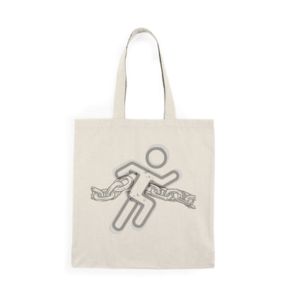 Inspirational Natural Tote Bag - Juneteenth Freedom Message & Art