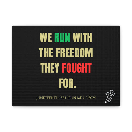 Juneteenth Freedom Canvas Wall Art - Inspirational Quote Decor