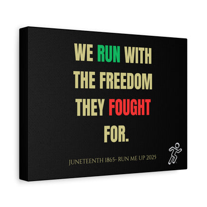 Juneteenth Freedom Canvas Wall Art - Inspirational Quote Decor