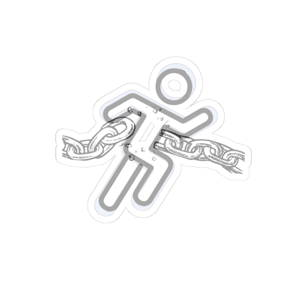 Chained Freedom Kiss-Cut Stickers | Empowering Art for Journals, Laptops, Water Bottles, Gifts, and Creative Projects