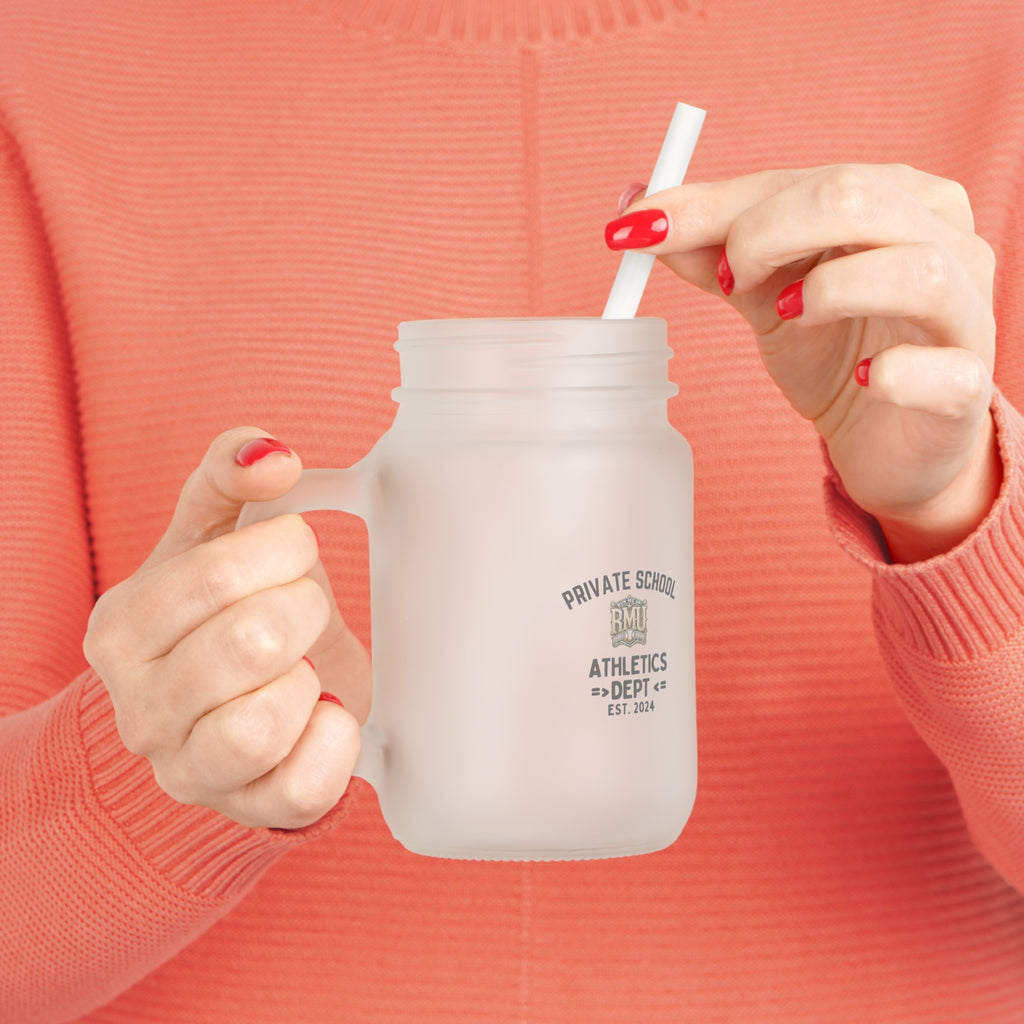 Private School Straw Mason Jar