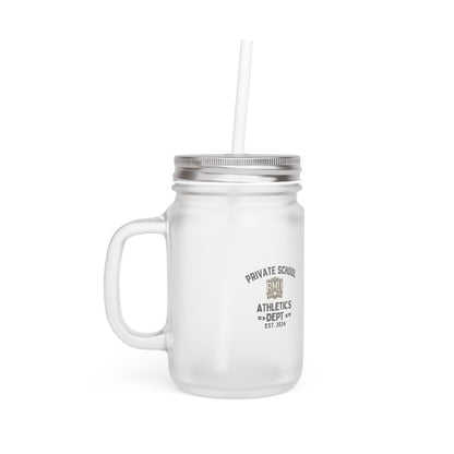 Private School Straw Mason Jar